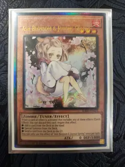 Yugioh Ash Blossom & Joyous Spring RA04-EN025 Prismatic Ultimate Rare Misprint - Image 1