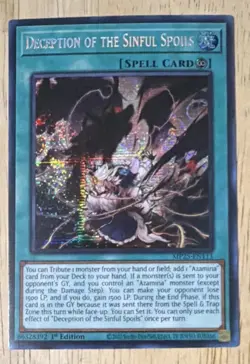 Yu-Gi-Oh! Deception of the Sinful Spoils MP25-EN113 1st Edition Holo Azamiina - Image 1
