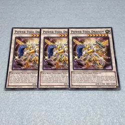 Yugioh Power Tool Dragon LC5D 1st Edition Common 3 Card Playset NM - Image 1
