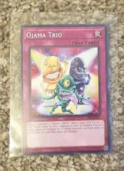 Yu-Gi-Oh! Ojama Trio DCR-EN047 Dark Crisis Unlimited Edition TCG Card - Image 1