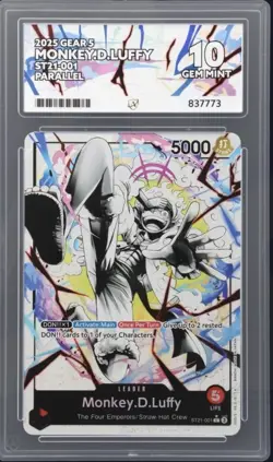 Gear 5 EX Monkey D. Luffy Alt Art Gem Mint Ace 10 ST21-001 Leader Parallel - Image 1