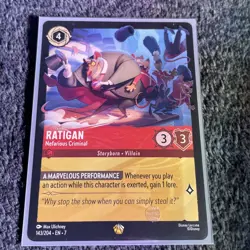 Disney Lorcana Archazia's Island - 143 Ratigan Nefarious - Legendary Non Foil - Image 1
