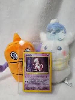 LP- Base Mewtwo Holo Card 10/102 Pokemon TCG - Image 1