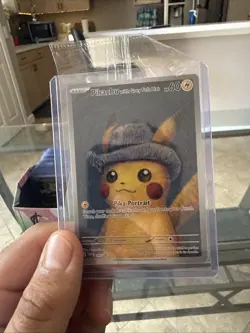 Pokemon Pikachu with Grey Felt Hat SVP 085 Van Gogh Promo Card - Sealed - Image 5