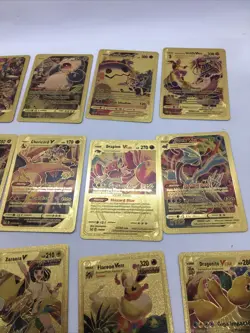 Pokemon Fan Art Gold Card Lot, Poncho Pikachu, Charizard, Etc, 55 Cards - Image 3