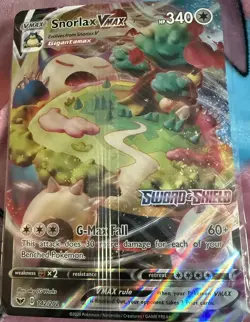 Snorlax VMAX JUMBO Card 142/202 Stamped Gamestop Promo Pokemon Sword & Shield - Image 1