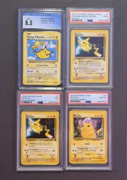 Pikachu Pokemom Card Collection - Lot of 8 Cards - Graded and Ungraded - Image 1