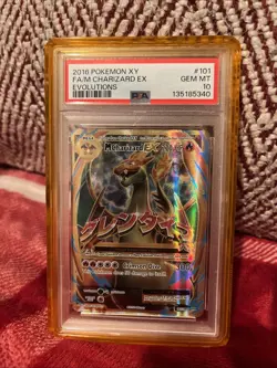 Pokemon TCG M Charizard EX #101/108 Evolutions, PSA Gem MT 10 + Card Guard 🔥 - Image 1