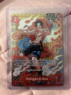 Two Legends Foil OP08-013 One Piece Portgas D. Ace SR Trading Card - Image 1