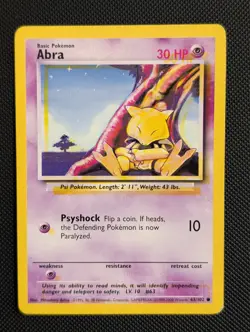 Abra - Base Set (4th Print) ALIGNMENT PRINT LAYER ERROR/MISPRINT CARD - Image 1