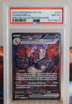 Paldean Fates Charizard EX Sir 234/091 Full Art Holo Card PSA 8 - Image 1