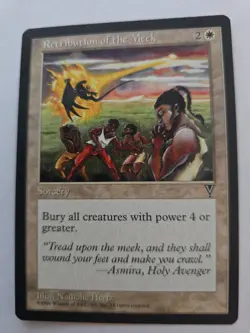 MTG Magic the Gathering English Visions Retribution of the Meek NM - Image 1