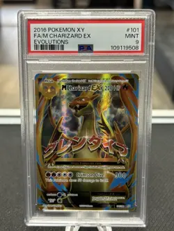 Pokemon TCG Mega Charizard EX Full Art 101/108 Evolutions - PSA 9 Mint - Image 1