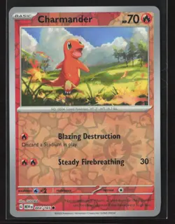 Charmander #004/165 SV: Scarlet & Violet 151 Reverse Holo Pokemon TCG NM/M - Image 1