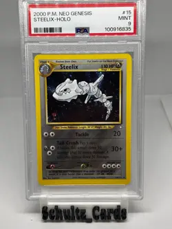 2000 POKEMON NEO GENESIS #15 STEELIX-HOLO PSA 9 - Image 1