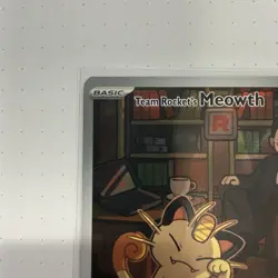 Pokemon Team Rocket’s Meowth Illustration Rare Destined Rivals 203/182 - Image 2