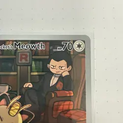 Pokemon Team Rocket’s Meowth Illustration Rare Destined Rivals 203/182 - Image 3