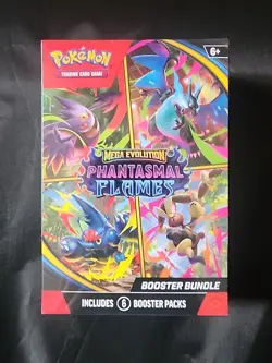 Pokemon TCG Mega Evolution Phantasmal Flames Booster Bundle Sealed - Image 1