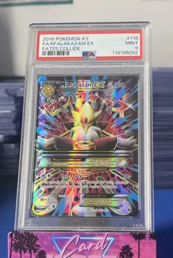 2016 Pokemon XY Fates Collide Full Art Mega Alakazam EX 118/124 #118 PSA 9 - Image 1