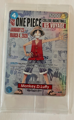 Monkey.D.Luffy (055) (College Basketball US Voyage) P-055 One Piece Promotion - Image 3