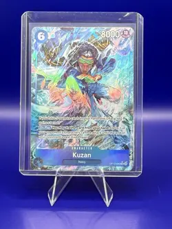 One Piece TCG Alternate Art Kuzan Hollow Foil Trading Card - Image 1