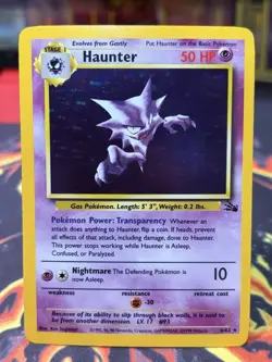 ✨ Haunter Fossil 6/62 Holo Rare NM Vintage WOTC Pokemon Card (1999) ✨ - Image 1