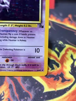 ✨ Haunter Fossil 6/62 Holo Rare NM Vintage WOTC Pokemon Card (1999) ✨ - Image 4