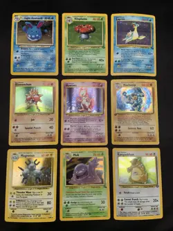 Vintage Pokemon Cards Holo Rare WOTC Lot Fossil, Jungle, Base Set, Mewtwo MP-DMG - Image 1