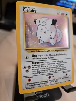 1995-1998 Holo Clefairy Pokemon Card 2nd Set 5/102!! Classic Pokemon Cards - Image 2