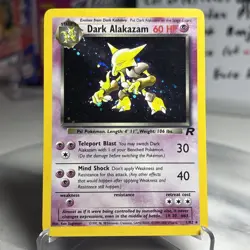 Dark Alakazam 1/82 Holo Rare Team Rocket Pokemon Card Moderate Play MP - Image 1