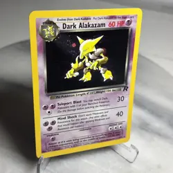 Dark Alakazam 1/82 Holo Rare Team Rocket Pokemon Card Moderate Play MP - Image 3