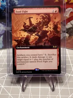 Food Fight Extended Art - WOE 0346 - NM - MTG Magic - Image 1