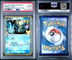 2021 POKEMON SWSH PROMO CELEBRATIONS COLLECTION #136 MIMIKYU-HOLO PSA 6 - Image 3
