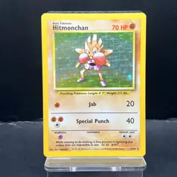 Pokemon Cards Hitmonchan 7/102 Holo Base Set Rare LP - Image 1
