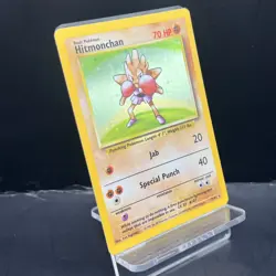 Pokemon Cards Hitmonchan 7/102 Holo Base Set Rare LP - Image 2