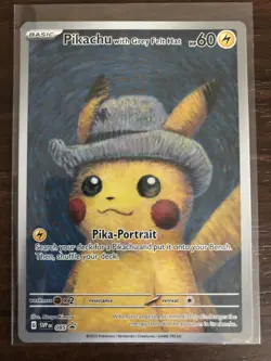 Pikachu with Grey Felt Hat SVP 085 Van Gogh Promo Card - Image 1