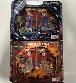 One Piece Illustration Box Vol 5 & 6 LOT 10 Factory Sealed Card Game Bandai - Image 1