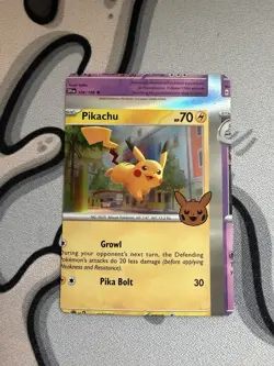 Pokemon TCG Pikachu Holo Miscut Misprint Error Card NM - Image 1