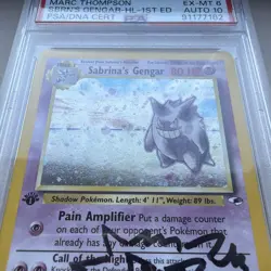 2000 Vtg Pokemon Sabrina's Gengar 1st Edition #14 - PSA/DNA CERT AUTO 10 - POP 1 - Image 4