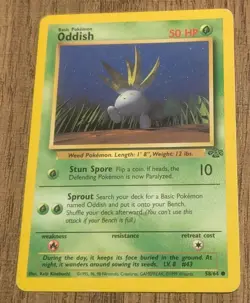 Pokemon TCG Oddish 58/64 – Base Set – Common – 1999 – MP - Image 1