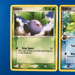 Pokemon TCG Oddish 64/115 Unseen Forces & 73/110 Holon Phantoms LOT LP - Image 2