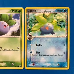 Pokemon TCG Oddish 64/115 Unseen Forces & 73/110 Holon Phantoms LOT LP - Image 3