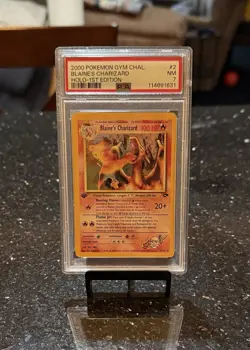 PSA 2000’s Pokemon Gym challenge Blaine’s Charizard Holo-1st Edition - Image 1