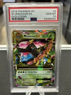 2016 Mega Venusaur EX Ultra Rare Pokemon TCG XY Evolutions Holo 2/108 PSA 10 - Image 1