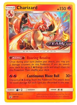 PRERELEASE Charizard HOLO PROMO Pokemon SM158 SM Team Up Holographic Foil - Image 1