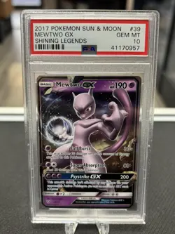 Pokemon Mewtwo GX 39/73 Shining Legends PSA 10 - Image 1