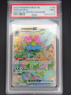 Venusaur ex 198/165 Pokemon S&V 151 Illustration Rare PSA 9 MINT - Image 1
