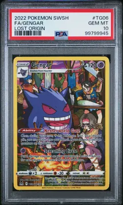 2022 POKEMON SWORD & SHIELD LOST ORIGIN #TG06 FULL ART/GENGAR PSA 10 - Image 1