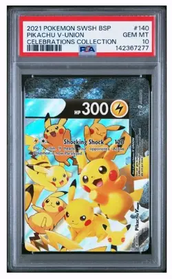 Pokemon 2021 English Sequential Celebrations SWSH Pikachu V-Union Set (4) PSA 10 - Image 2