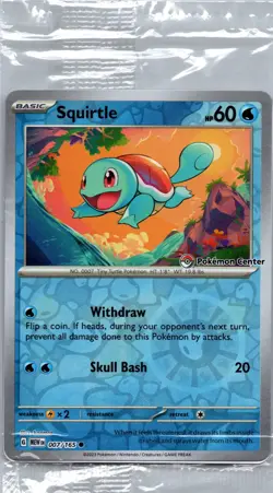 Pokemon Center Stamped Reverse Holo Squirtle Promo 007/165 Pokemon 151 Sealed - Image 1